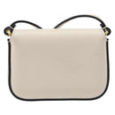 VALENTINO Shoulder Pouch Leather White Gold Tone Auth bs37147V-2