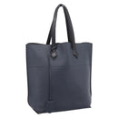 FENDI Tote Bag Leather Navy Black Auth bs37149-1