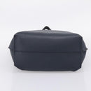 FENDI Tote Bag Leather Navy Black Auth bs37149-10