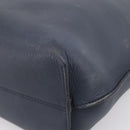 FENDI Tote Bag Leather Navy Black Auth bs37149-11