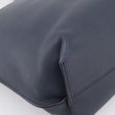 FENDI Tote Bag Leather Navy Black Auth bs37149-14