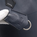 FENDI Tote Bag Leather Navy Black Auth bs37149-16
