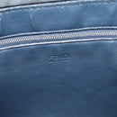 FENDI Tote Bag Leather Navy Black Auth bs37149-17