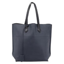 FENDI Tote Bag Leather Navy Black Auth bs37149-2