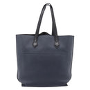 FENDI Tote Bag Leather Navy Black Auth bs37149-3