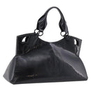 CARTIER Marcello de Cartier SM Hand Bag Patent Black Silver Auth bs37151-1