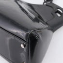 CARTIER Marcello de Cartier SM Hand Bag Patent Black Silver Auth bs37151-12