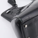 CARTIER Marcello de Cartier SM Hand Bag Patent Black Silver Auth bs37151-13