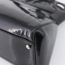 CARTIER Marcello de Cartier SM Hand Bag Patent Black Silver Auth bs37151-14