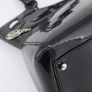 CARTIER Marcello de Cartier SM Hand Bag Patent Black Silver Auth bs37151-15