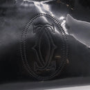 CARTIER Marcello de Cartier SM Hand Bag Patent Black Silver Auth bs37151-17