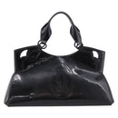 CARTIER Marcello de Cartier SM Hand Bag Patent Black Silver Auth bs37151-2