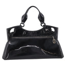 CARTIER Marcello de Cartier SM Hand Bag Patent Black Silver Auth bs37151-3