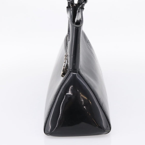 CARTIER Marcello de Cartier SM Hand Bag Patent Black Silver Auth bs37151