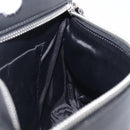 VERSACE Clutch Bag Leather Black Silver Auth bs37152A-18