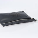 VERSACE Clutch Bag Leather Black Silver Auth bs37152A-5