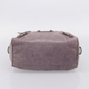 BALENCIAGA The Box Hand Bag Leather Purple 145694 Auth bs37153A-5