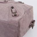 BALENCIAGA The Box Hand Bag Leather Purple 145694 Auth bs37153A-14
