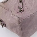BALENCIAGA The Box Hand Bag Leather Purple 145694 Auth bs37153A-15