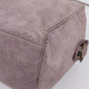BALENCIAGA The Box Hand Bag Leather Purple 145694 Auth bs37153A-16