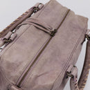 BALENCIAGA The Box Hand Bag Leather Purple 145694 Auth bs37153A-6