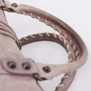 BALENCIAGA The Box Hand Bag Leather Purple 145694 Auth bs37153A-9