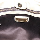 Miu Miu Hand Bag Leather White Gold Tone Auth bs37154A-20