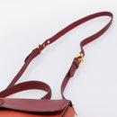 Miu Miu Hand Bag Leather 2way Red Gold Tone Auth bs37156A-15
