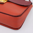 Miu Miu Hand Bag Leather 2way Red Gold Tone Auth bs37156A-16