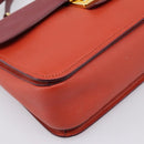 Miu Miu Hand Bag Leather 2way Red Gold Tone Auth bs37156A-17