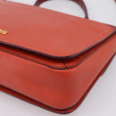 Miu Miu Hand Bag Leather 2way Red Gold Tone Auth bs37156A-18