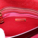 Miu Miu Hand Bag Leather 2way Red Gold Tone Auth bs37156A-22