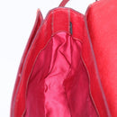 Miu Miu Hand Bag Leather 2way Red Gold Tone Auth bs37156A-24