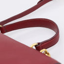 Miu Miu Hand Bag Leather 2way Red Gold Tone Auth bs37156A-14