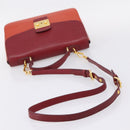 Miu Miu Hand Bag Leather 2way Red Gold Tone Auth bs37156A-8