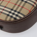 Burberrys Nova Check Shoulder Bag Canvas Beige Gold Tone Auth bs37157-16
