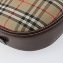 Burberrys Nova Check Shoulder Bag Canvas Beige Gold Tone Auth bs37157-18