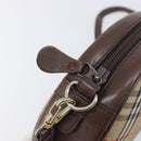 Burberrys Nova Check Shoulder Bag Canvas Beige Gold Tone Auth bs37157-10