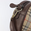 Burberrys Nova Check Shoulder Bag Canvas Beige Gold Tone Auth bs37157-20