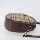Burberrys Nova Check Shoulder Bag Canvas Beige Gold Tone Auth bs37157-3
