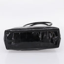 CHANEL COCO Mark Tote Bag Patent Black Gold Tone CC Auth bs37158-5