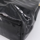 CHANEL COCO Mark Tote Bag Patent Black Gold Tone CC Auth bs37158-17