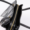 CHANEL COCO Mark Tote Bag Patent Black Gold Tone CC Auth bs37158-6