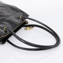 CHANEL COCO Mark Tote Bag Patent Black Gold Tone CC Auth bs37158-7