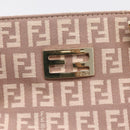 FENDI Zucchino Canvas Hand Bag Beige Gold Tone 8BH132 Auth bs37159A-19