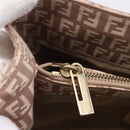 FENDI Zucchino Canvas Hand Bag Beige Gold Tone 8BH132 Auth bs37159A-23