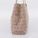 FENDI Zucchino Canvas Hand Bag Beige Gold Tone 8BH132 Auth bs37159A-4