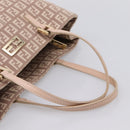 FENDI Zucchino Canvas Hand Bag Beige Gold Tone 8BH132 Auth bs37159A-7