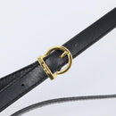 Salvatore Ferragamo Vala Shoulder Bag Leather Black Gold Tone Auth bs37160-9
