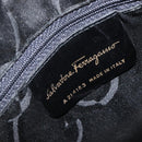 Salvatore Ferragamo Vala Shoulder Bag Leather Black Gold Tone Auth bs37160-12